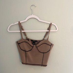 Forever 21, brown, size small, cropped tank